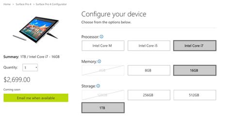 surface pro 4 smart card|Surface Pro 4 configurations.